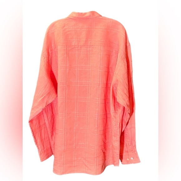 Tommy Bahama Light Melon Coral Linen Short Sleeve Shirt XXL - Picture 2 of 6